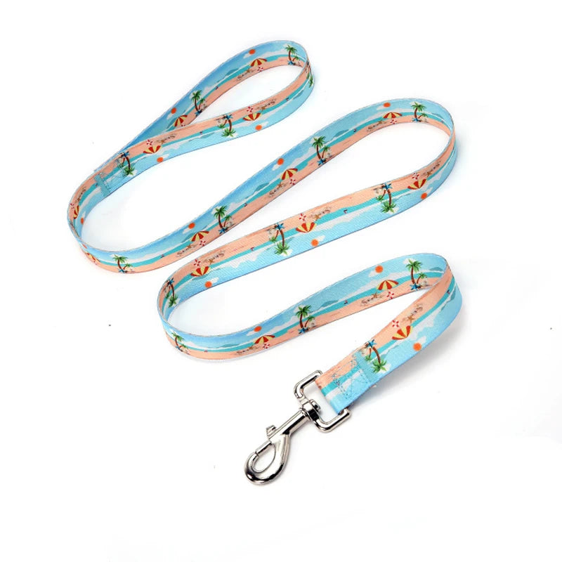 Pet Style Striped Forest Pattern Collar Leash
