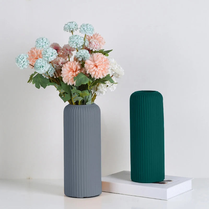 Imitation Ceramic Flower Bottle Nordic Vase