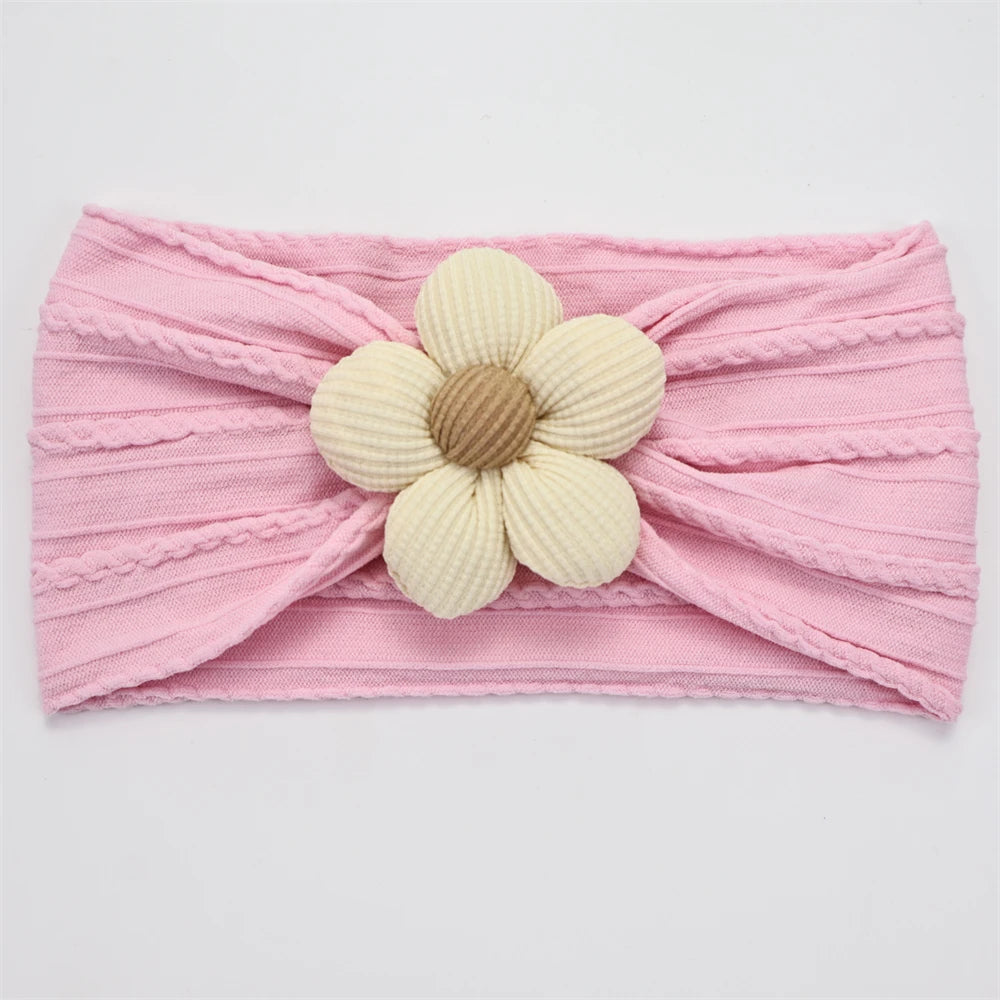 Baby Soft Elastic Flower Nylon Hairband