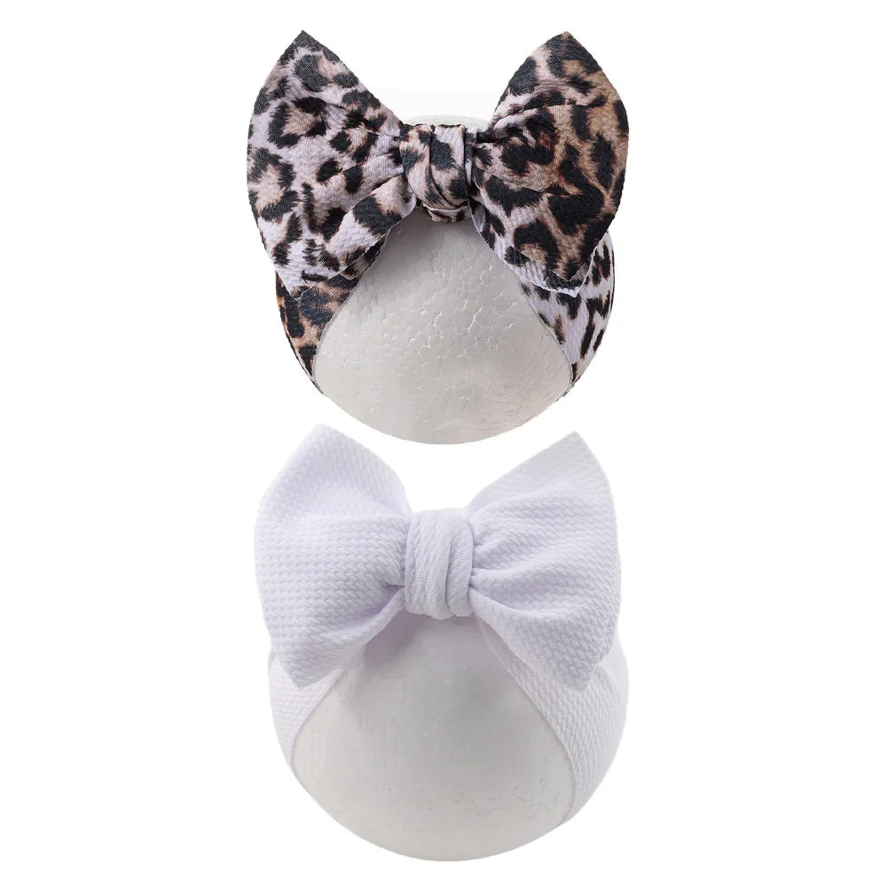 Baby Lepoard Flower Pirnt Bullet Headband