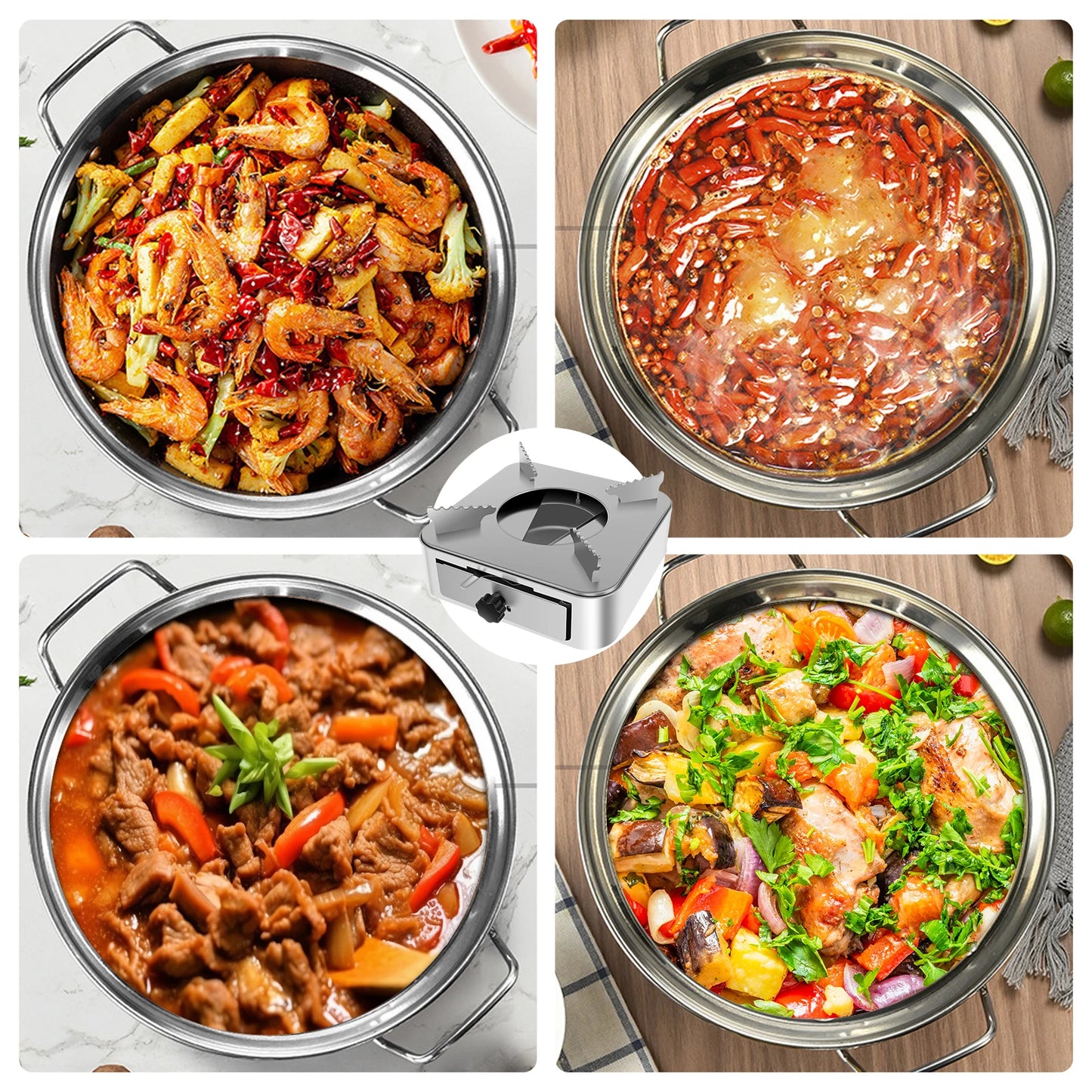 Mini Stainless Steel Pull-Out Camping Stove