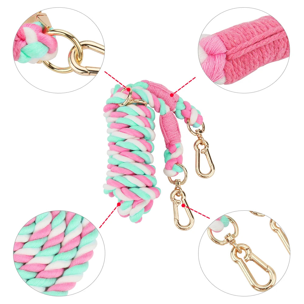 Pet Macaron Collar & Leash Set