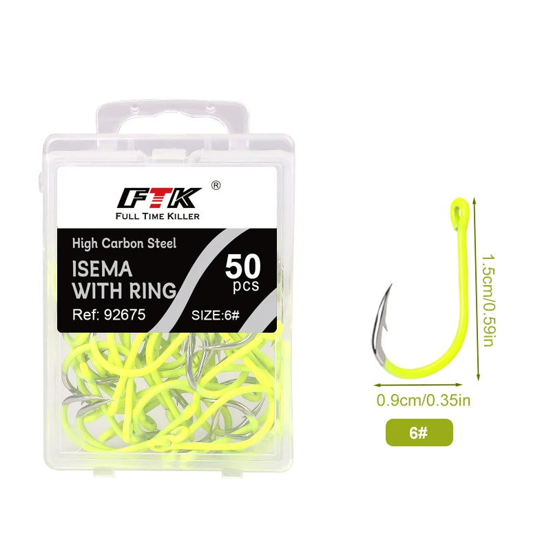 Sharp High-carbon Steel Fishhooks Barbed