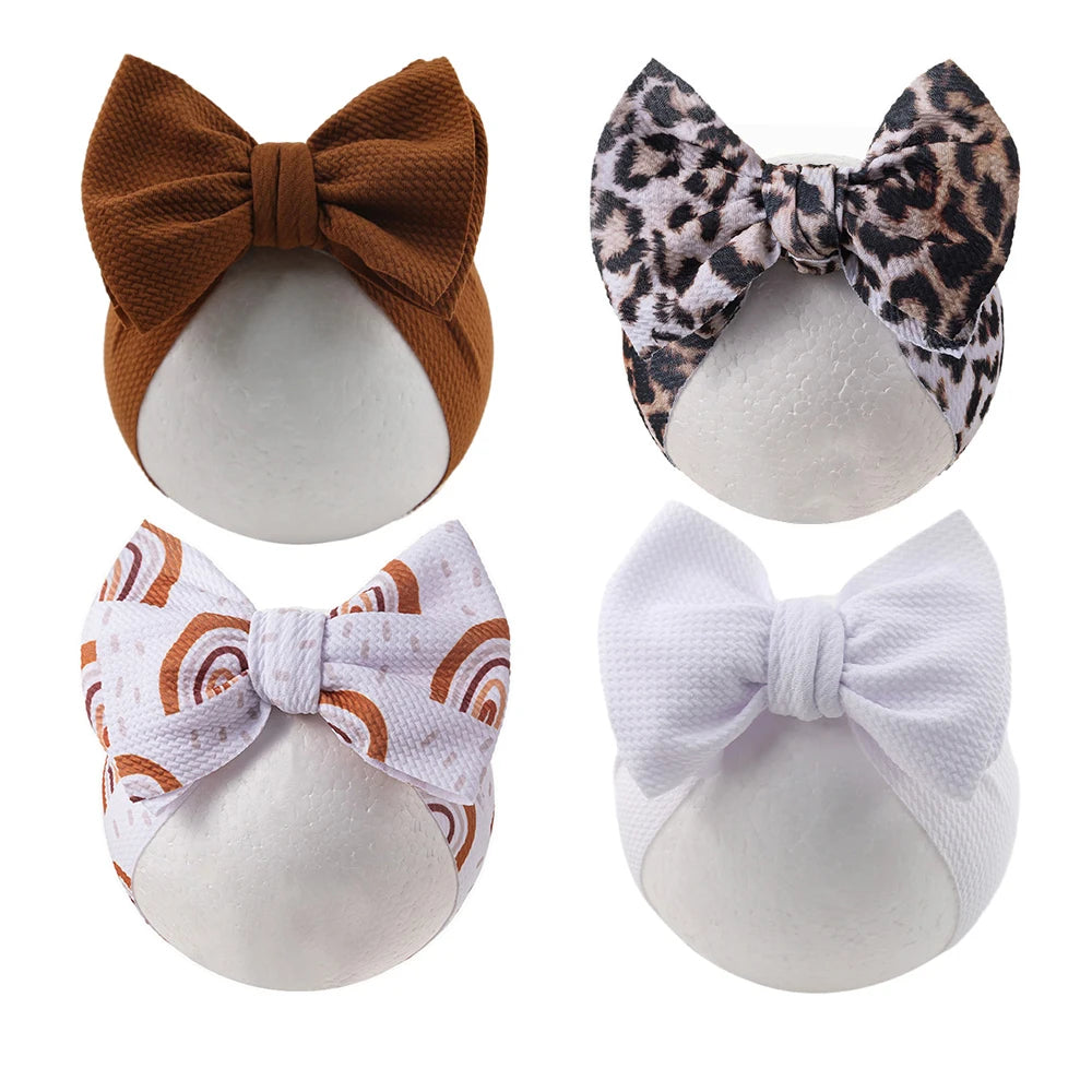 Baby Lepoard Flower Pirnt Bullet Headband