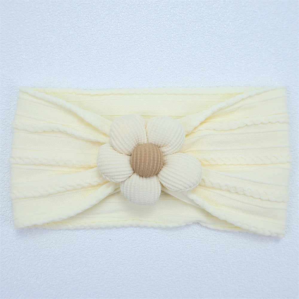 Baby Soft Elastic Flower Nylon Hairband