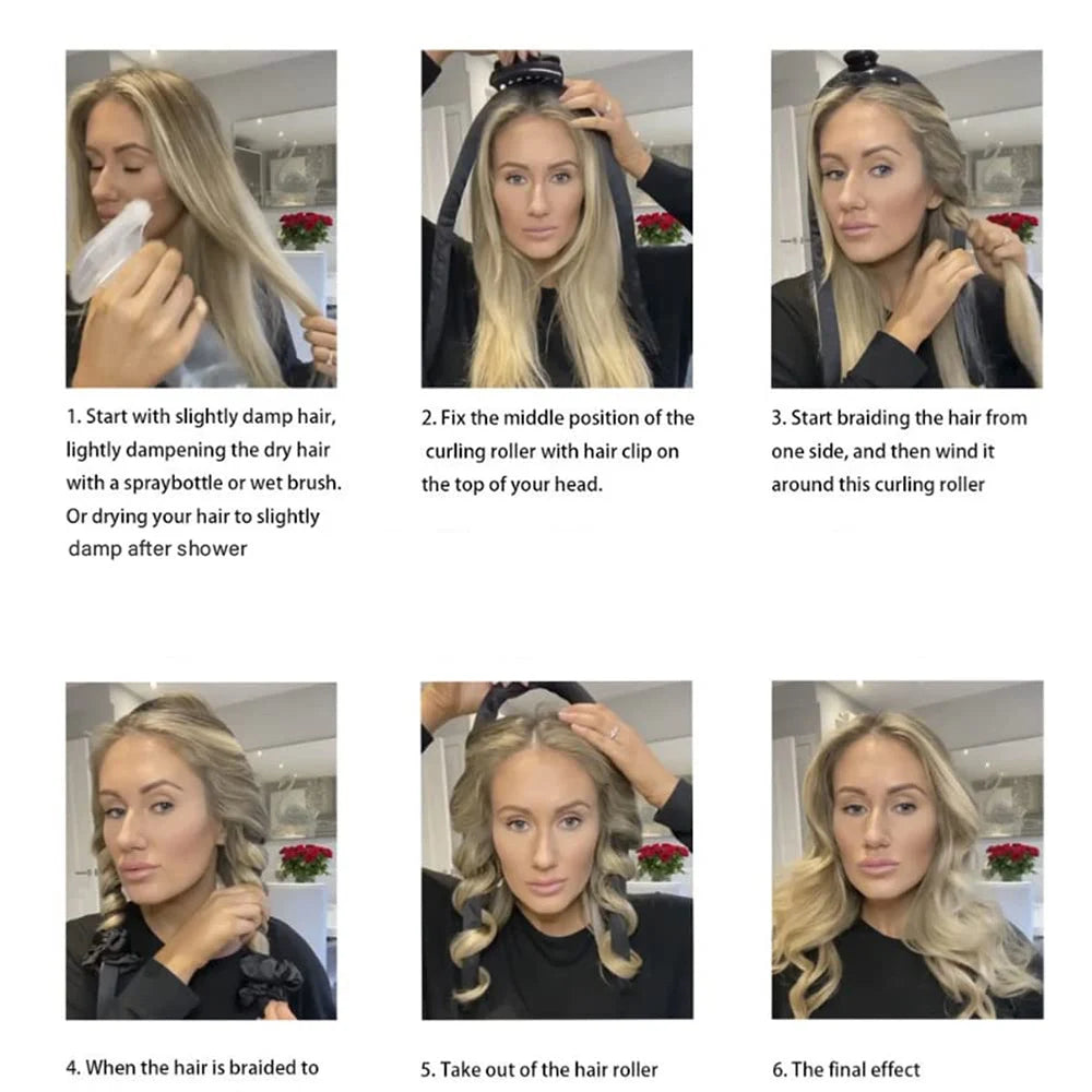 Heatless Hair Curlers Curling Rod