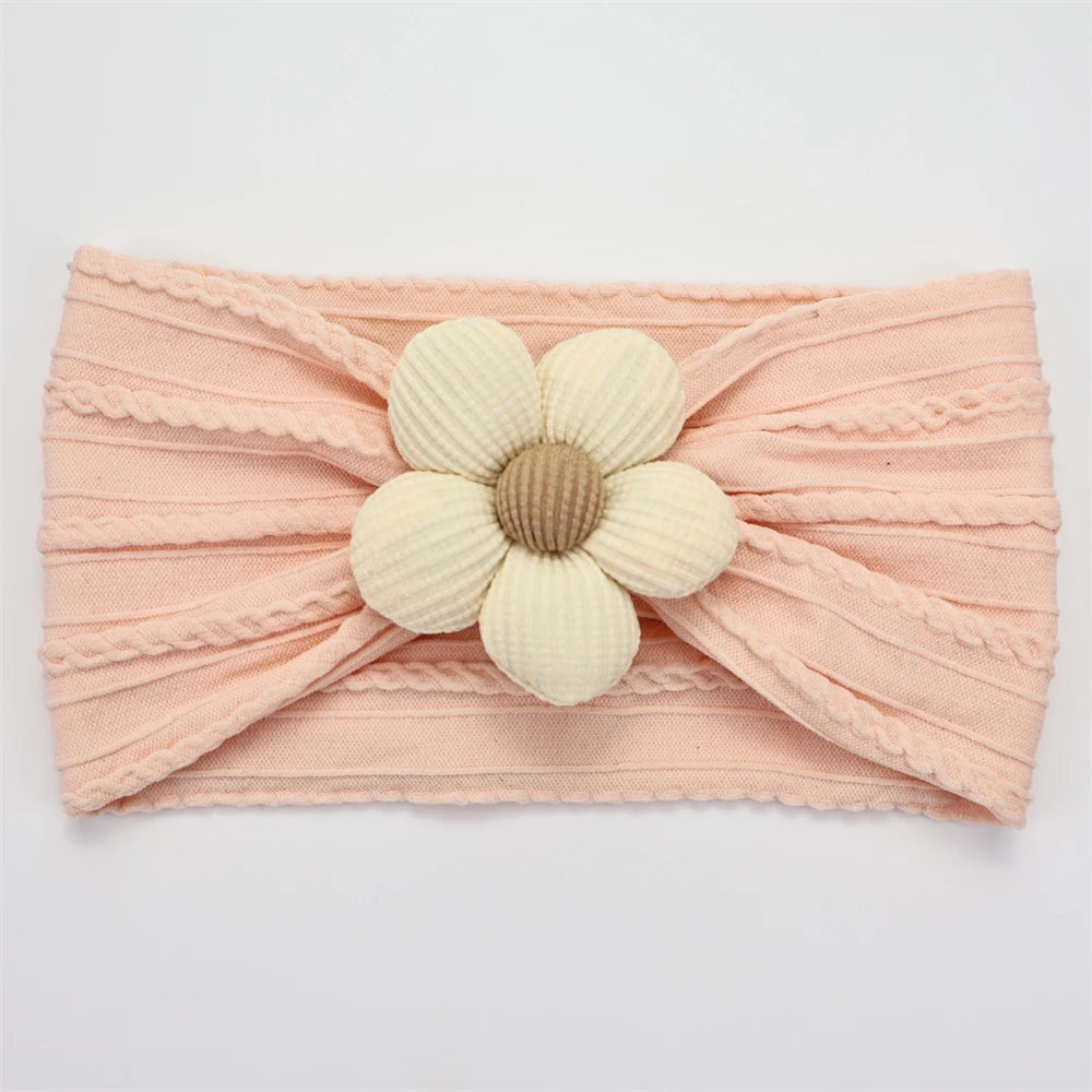 Baby Soft Elastic Flower Nylon Hairband