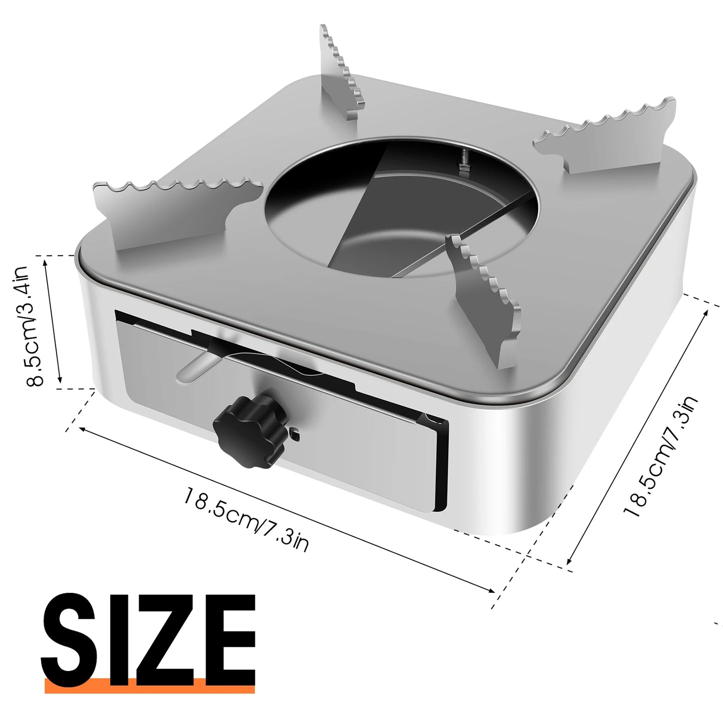 Mini Stainless Steel Pull-Out Camping Stove