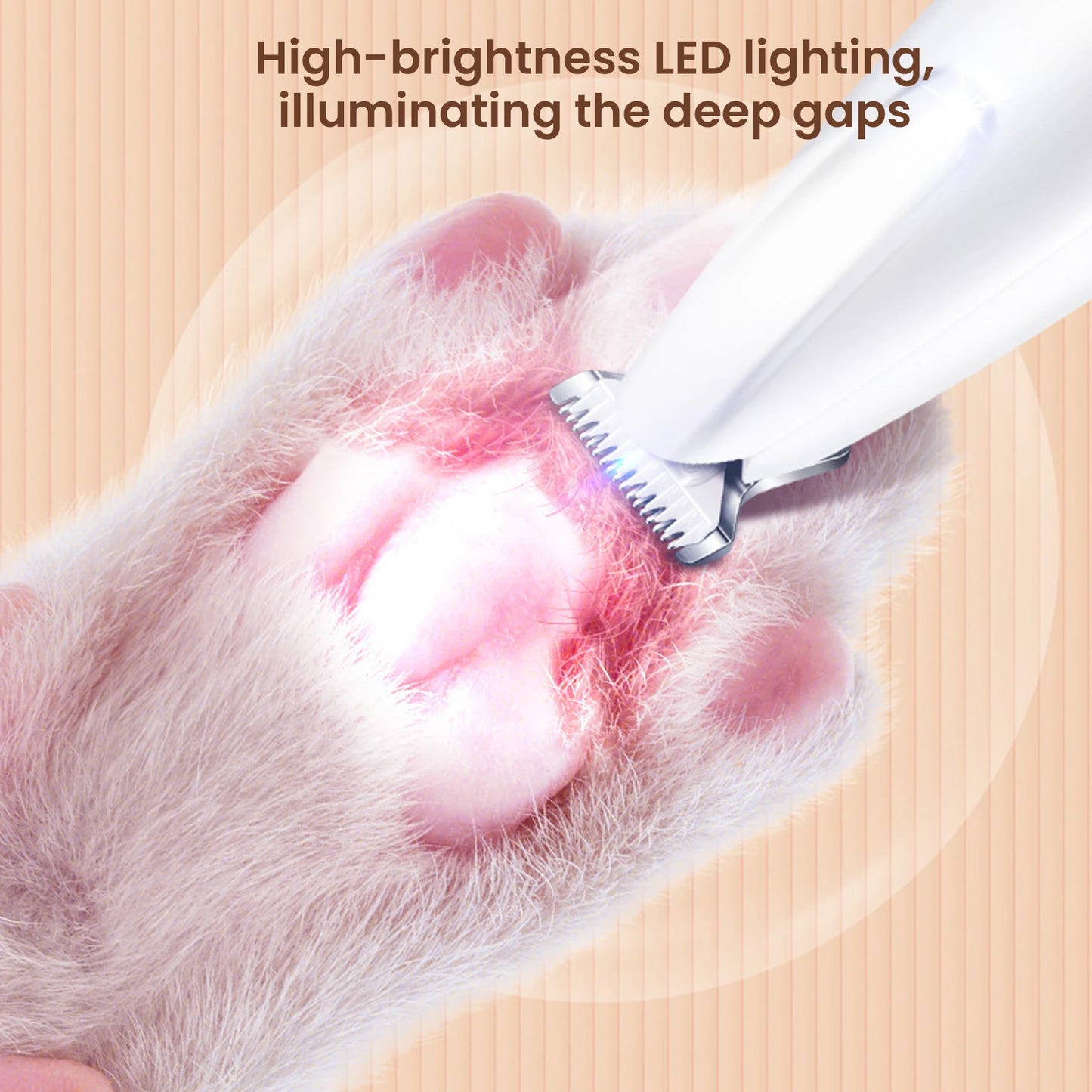 Pet LED Light Rechargeable Paw Trimmer