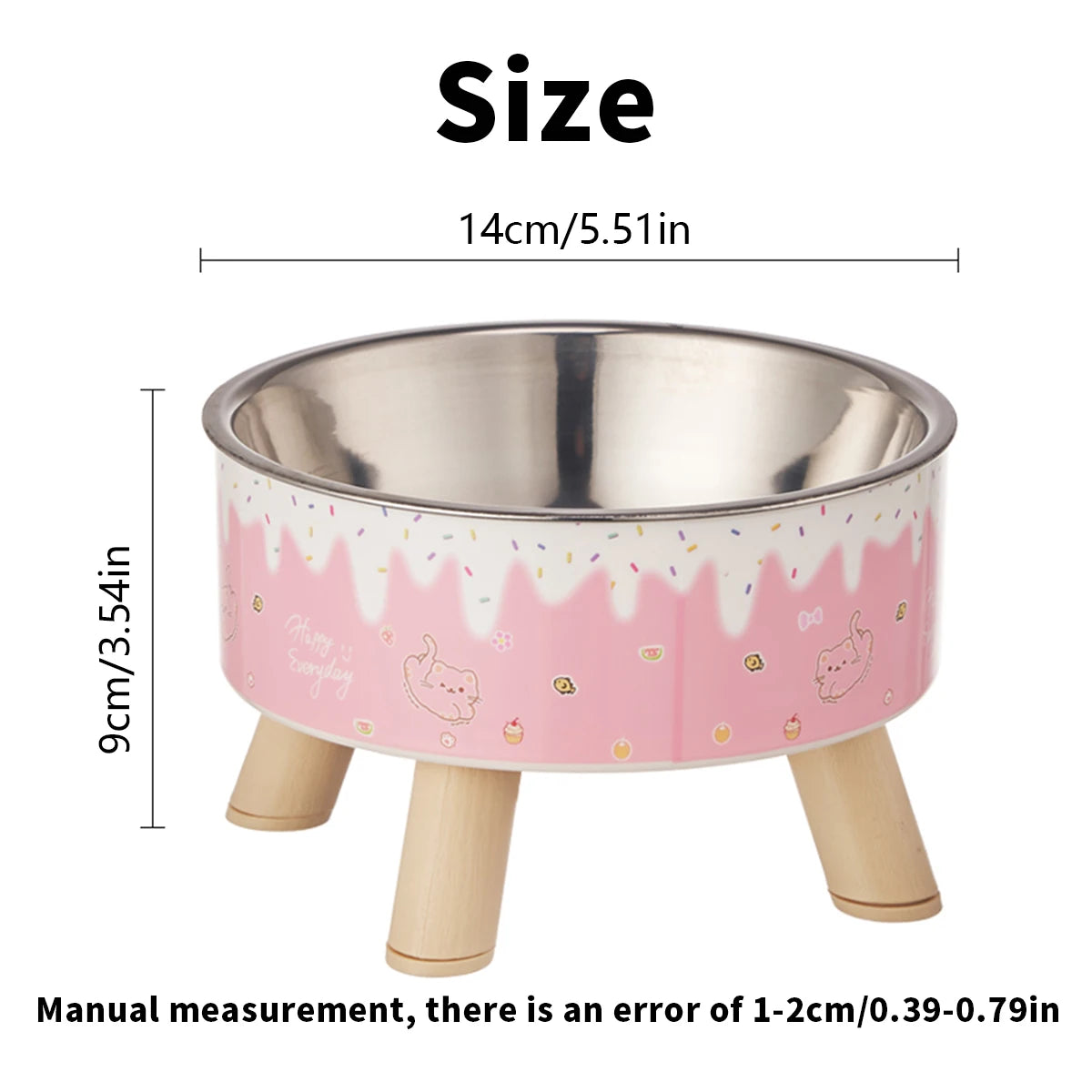 Pet Fashion Cartoon Colorful Feeding Water Bowl