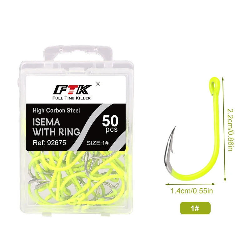 Sharp High-carbon Steel Fishhooks Barbed