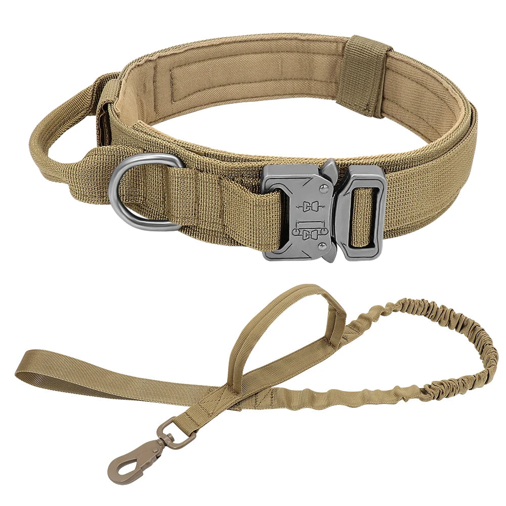 Dog Durable Tactical Collar Leash Set
