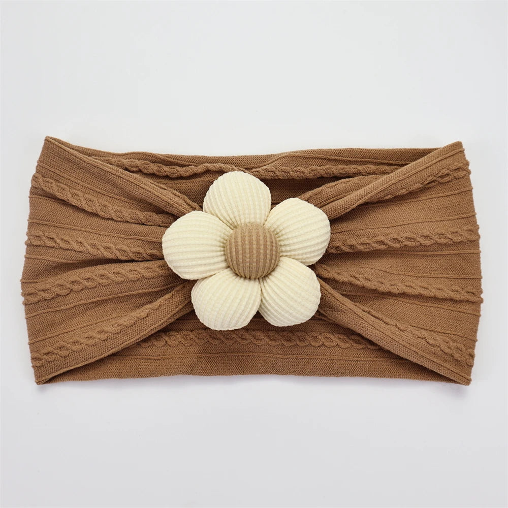 Baby Soft Elastic Flower Nylon Hairband
