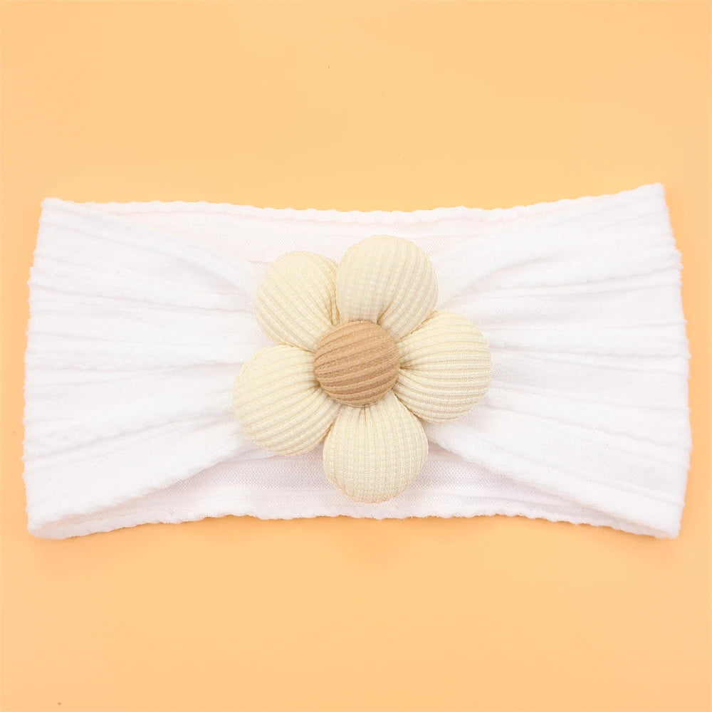 Baby Soft Elastic Flower Nylon Hairband