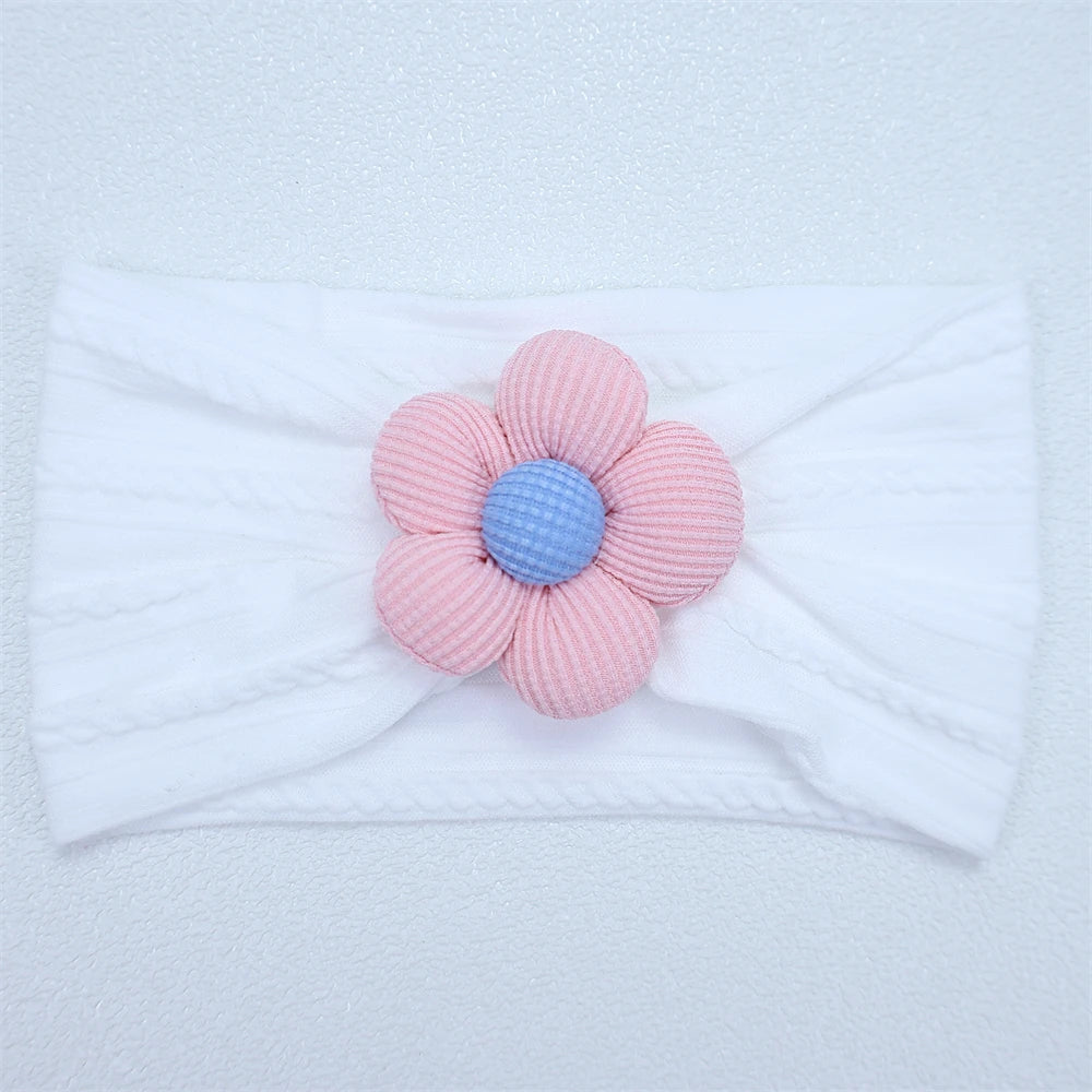 Baby Soft Elastic Flower Nylon Hairband