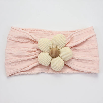 Baby Soft Elastic  Flower Nylon Hairband
