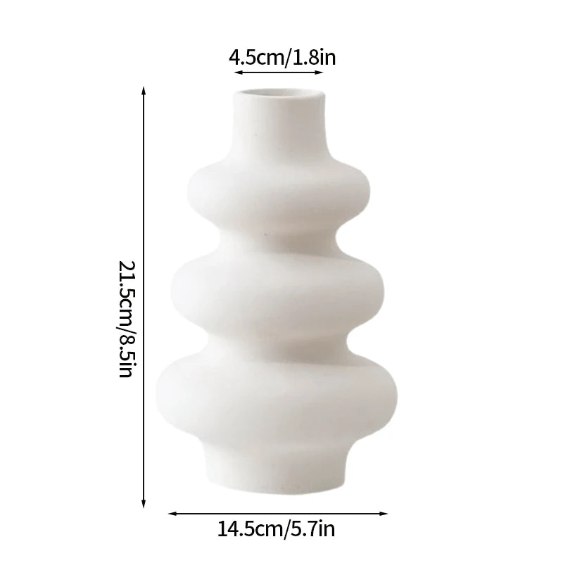 Imitation Ceramic Flower Bottle Nordic Vase