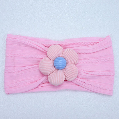 Baby Soft Elastic  Flower Nylon Hairband