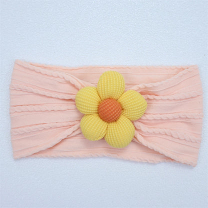 Baby Soft Elastic  Flower Nylon Hairband