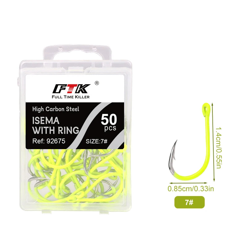 Sharp High-carbon Steel Fishhooks Barbed