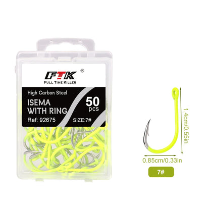 Sharp High-carbon Steel Fishhooks Barbed