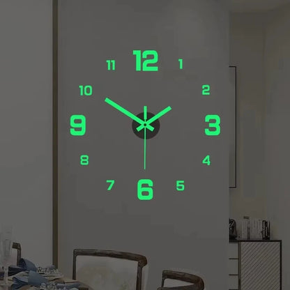 3D Luminous DIY Digital Clock Wall Sticker