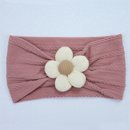 Baby Soft Elastic  Flower Nylon Hairband