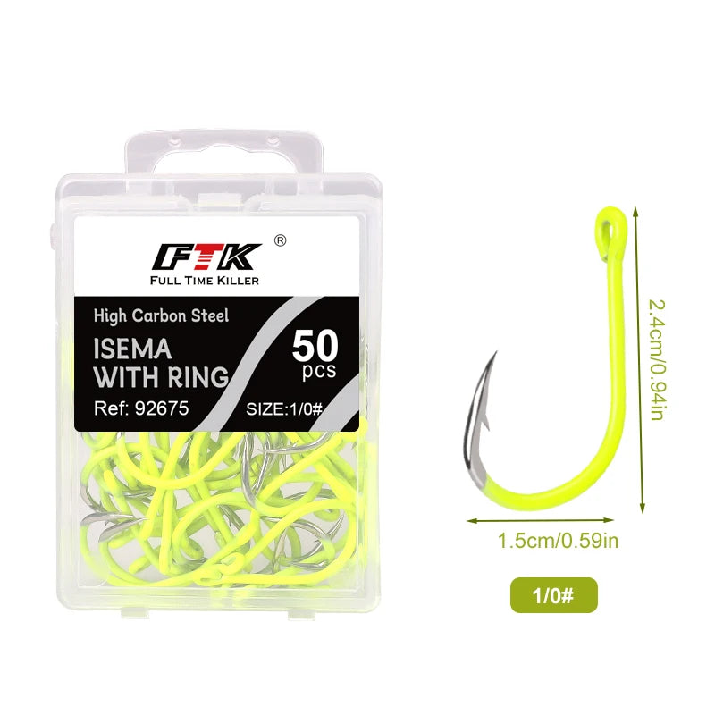Sharp High-carbon Steel Fishhooks Barbed