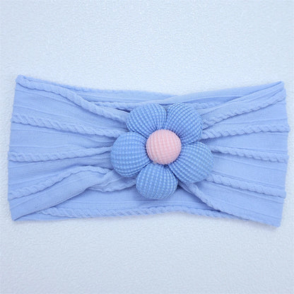 Baby Soft Elastic  Flower Nylon Hairband