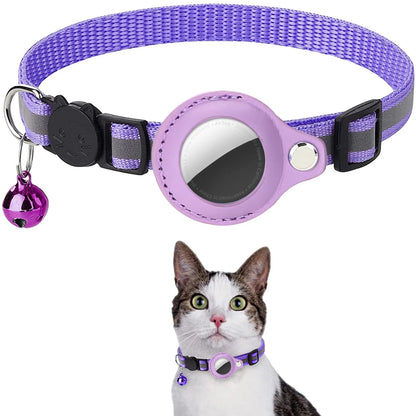 Cat Adjustable Strips Air Tag Holder Collar B