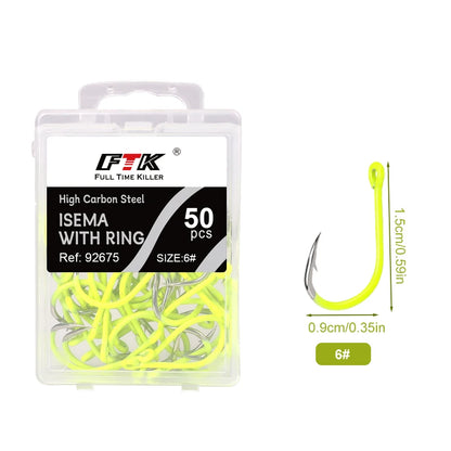 Sharp High-carbon Steel Fishhooks Barbed