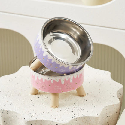 Pet Fashion Cartoon Colorful Feeding Water Bowl