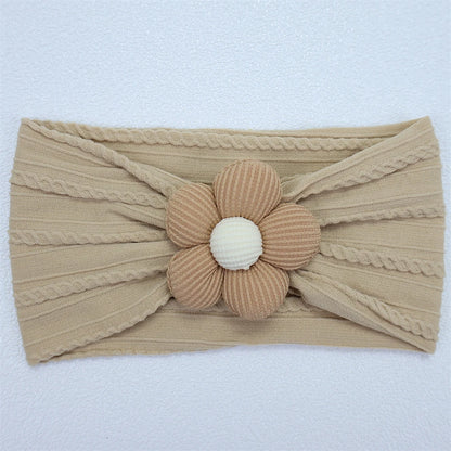 Baby Soft Elastic  Flower Nylon Hairband