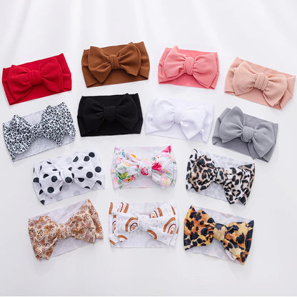 Baby Lepoard Flower Pirnt Bullet Headband