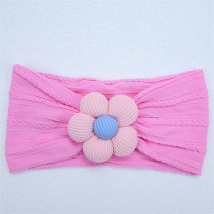 Baby Soft Elastic  Flower Nylon Hairband