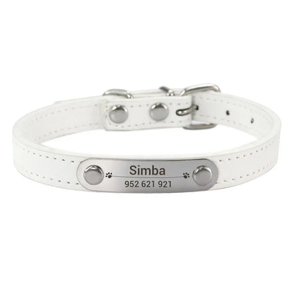 Dog Name Carved ID Anti-lost Collar