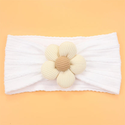 Baby Soft Elastic  Flower Nylon Hairband