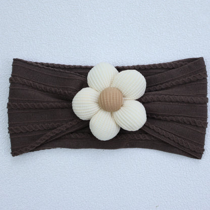 Baby Soft Elastic  Flower Nylon Hairband