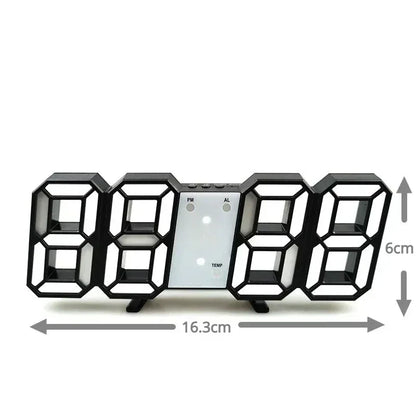 3D LED Digital Alarm Wall Clock