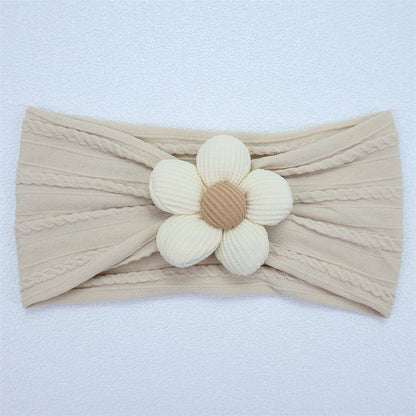 Baby Soft Elastic  Flower Nylon Hairband
