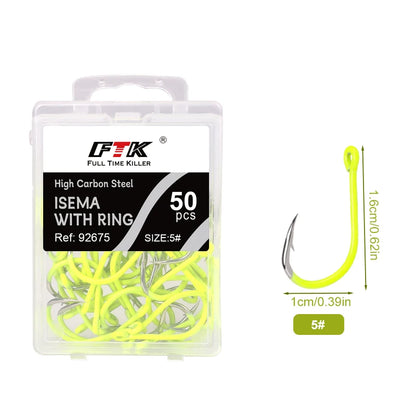 Sharp High-carbon Steel Fishhooks Barbed