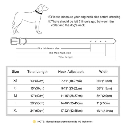 Dog Customized PU Leather Nameplate Collar