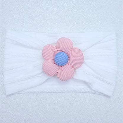 Baby Soft Elastic  Flower Nylon Hairband